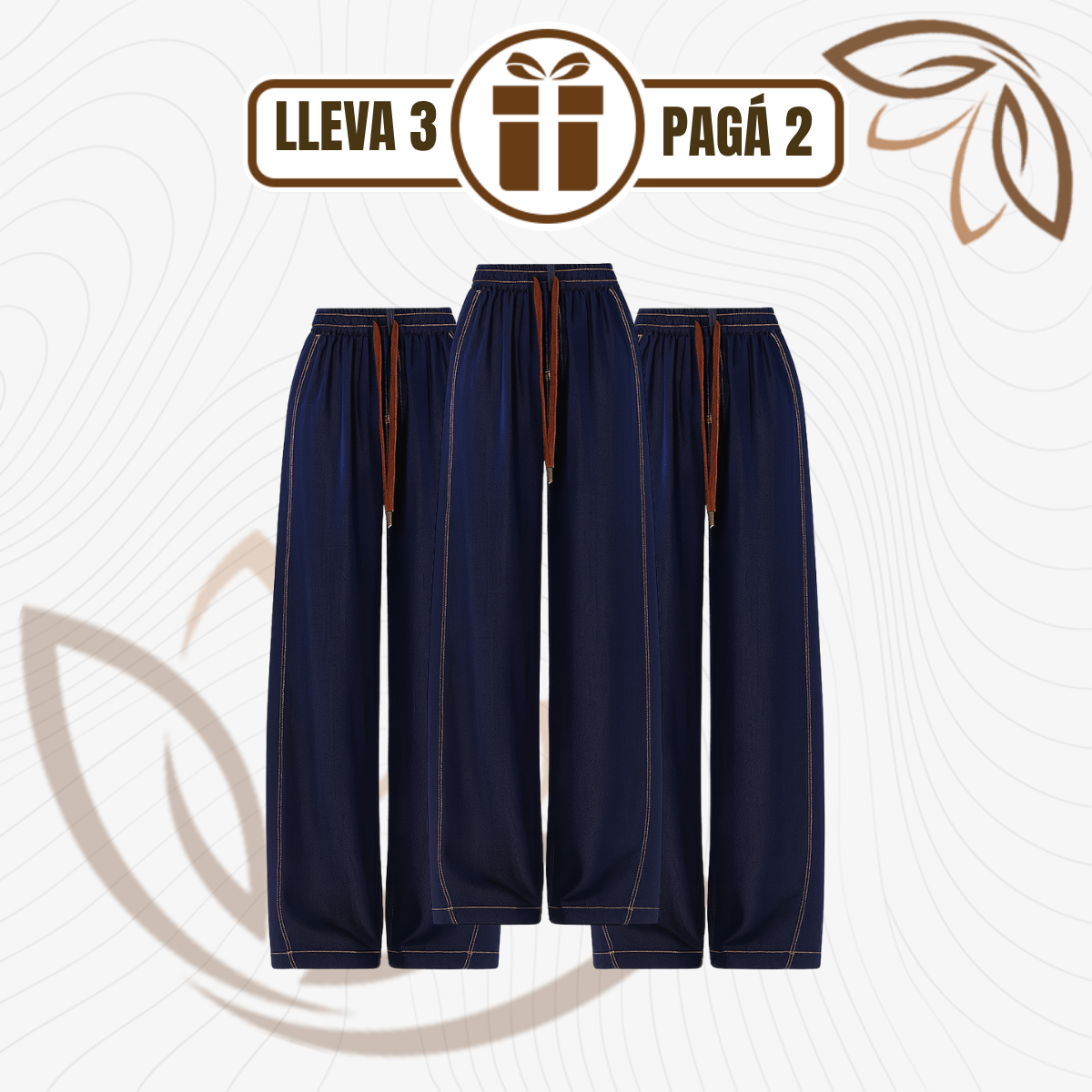 [Llevá 3 Pagá 2] Jean Femenino Aline Wide Leg con Cintura Elástica y Caída Moderna (¡Look moderno y casual!)