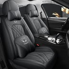 Funda de Asiento Universal Sentinel en Cuero Legítimo con Airbag + REGALOS: Alfombra de Cuero y Funda para Volante