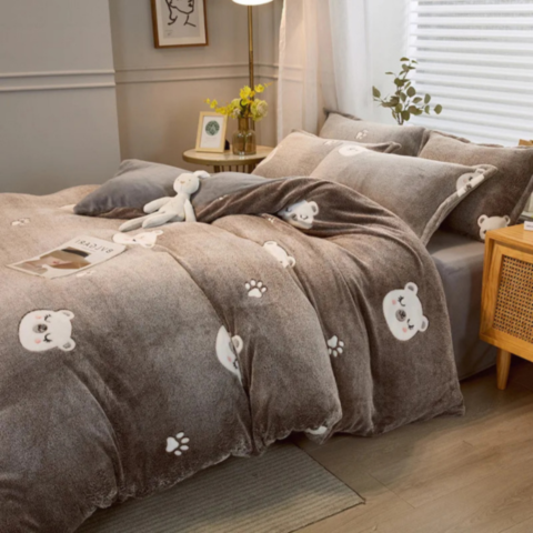 [Llevá 2 Pagá 1] Juego de Ropa de Cama en Algodón y Lana + REGALO: 2 Fundas para Almohada