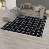 Tapete Belga Premium Antiderrapante Grid Preto